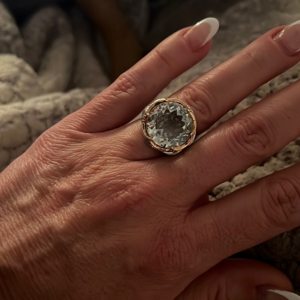 Tacori ring with 18k rose gold and 925